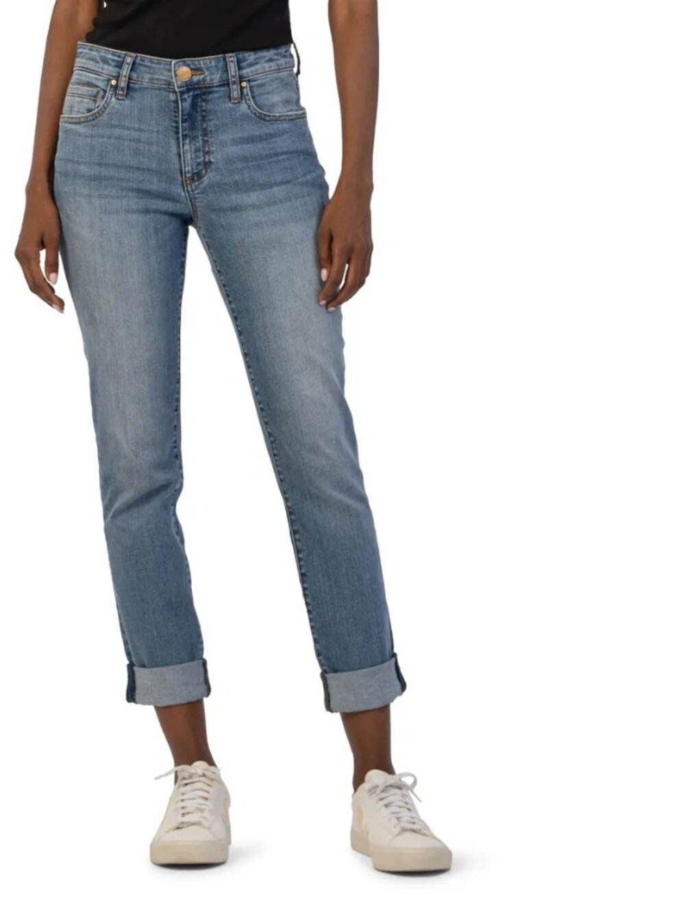 KUT from the Kloth Catherine Mid Rise Boyfriend Jeans Size 12- NWT